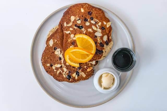 Blueberry Nut Pancakes.