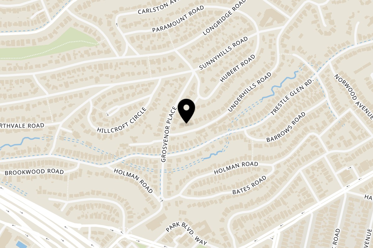 Map showing the location of The Freshery Test Onboarding on 912 Underhills Rd in Oakland